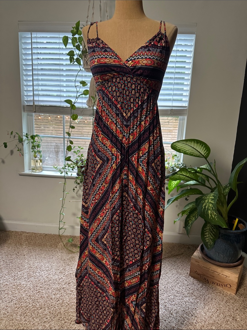 Bohemian Printed Maxi Dress - Multicolor